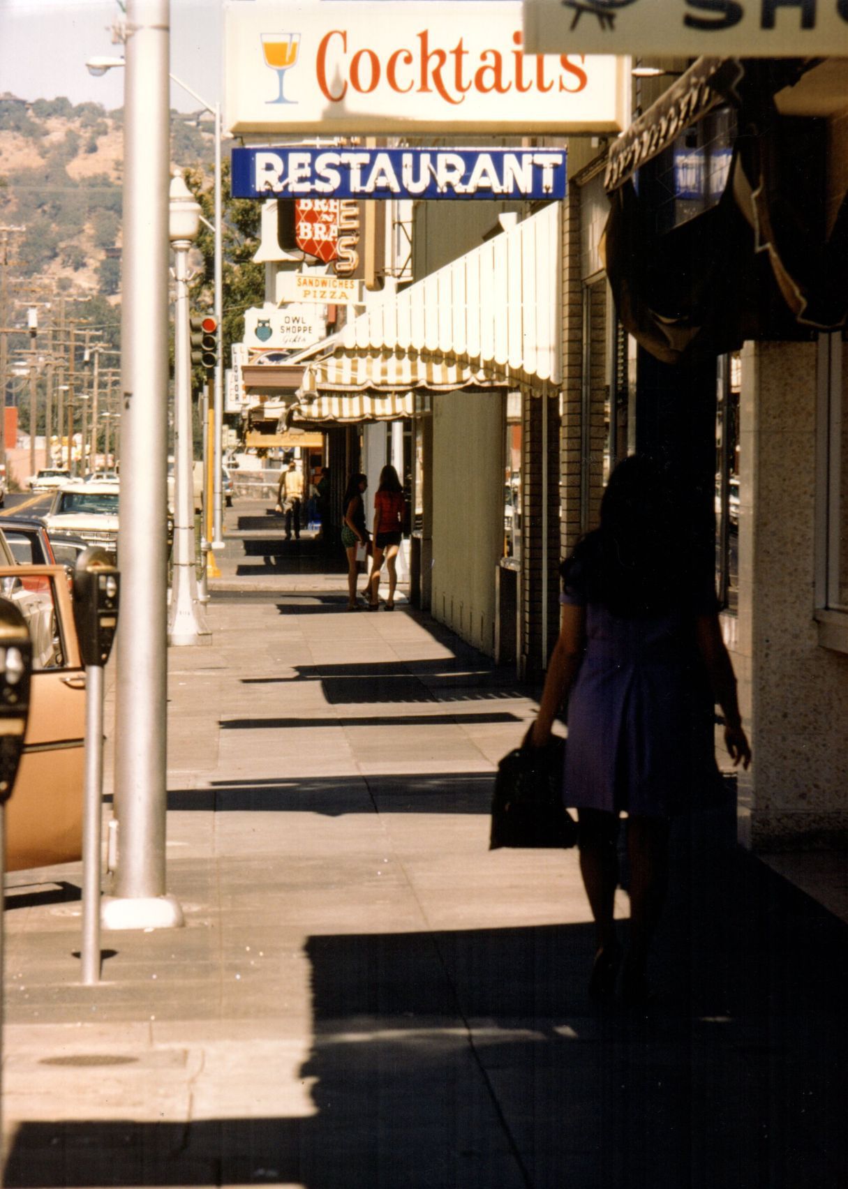 Images of old Napa First Street, looking east